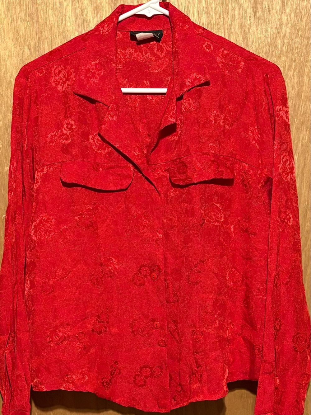 Vintage- Siachi Collections Women’s Red Long sleeve Blouse SZ L